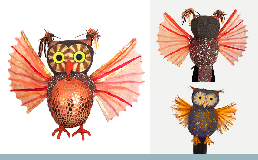 Owl puppet, Bugzical Theatre Show, Jag Props